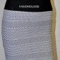 $158 New BCBG Max Azria Black Print Textured Bandage Power Mini Skirt XS