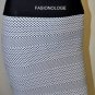 $158 New BCBG Max Azria Black Print Textured Bandage Power Mini Skirt XS