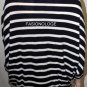 $198 New BCBG Max Azria Navy Stripe 100% Merino Wool Cardigan Sweater XS/S
