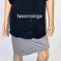 $208 New BCBG Max Azria Navy Blue 100% Wool Knit Cardigan Sweater XS