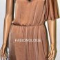 $348 New BCBG Max Azria Nubuck Embellished Sateen One Shoulder Cocktail Dress M