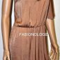 $348 New BCBG Max Azria Nubuck Embellished One Shoulder Sateen Cocktail Dress L