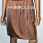 $348 New BCBG Max Azria Nubuck Embellished One Shoulder Sateen Cocktail Dress L