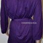 $418 New BCBG Max Azria Grape 100% Cashmere Gold Knit Cocktail Sweater Dress L