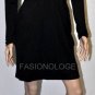 $218 New BCBG Max Azria Black Silk Blend Knit Sweater Dress S