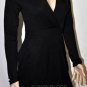 $218 New BCBG Max Azria Black Silk Blend Knit Sweater Dress S