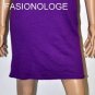 $198 New BCBG Max Azria Silk Knit Dregal Blue Banded Sweater Dress L