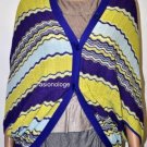 $228 New BCBG Max Azria Silk Knit Dregal Blue Cardigan Sweater XS