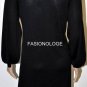 $218 New BCBG Max Azria Silk Embellished Black Sweater Dress M