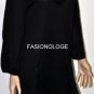 $218 New BCBG Max Azria Silk Embellished Black Sweater Dress M