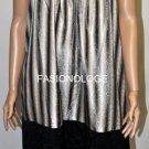 $958 New BCBG MAX AZRIA Black Cream Pleated Jacquard Cocktail Party Dress M