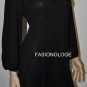 $218 New BCBG Max Azria Black Embellished Silk Blend Sweater Dress S