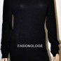 $218 New BCBG Max Azria Black Embellished Silk Blend Sweater Dress S
