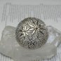 Vintage MONET Domed Modern Floral Openwork Brooch SIGNED