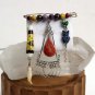 Vintage Southwest Dangling Charm Trade Bead Safety Pin Brooch