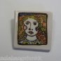 Artisan Made Hand Painted Tile of a Woman's Face in the Art Nouveau Style