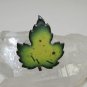 Vintage Enamel Artisan Crafted Oak Leaf Brooch