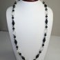 Beautiful black and Crystal Clear Lucite Beaded Necklace