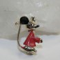 Vintage Enamel Mouse Brooch