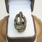 BOLD Bronze Tone Serpent Snake Bling Ring Adjustable Size
