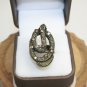 BOLD Bronze Tone Serpent Snake Bling Ring Adjustable Size