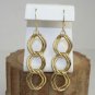 Â Vintage Bold Link Goldtone Dangle Earrings