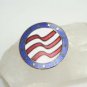 Vintage Red White and Blue Enamel Stars & Stripes Brooch