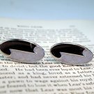 Vintage SWANK Textured & High Polished Silver Tone Men's Cufflinks