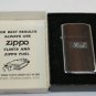Vintage 70's Slim Vinyl Woodgrain Zippo Lighter with Paperwork & Box #1651