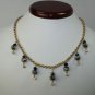 Artisan Crafted Repurposed Vintage & Found Crystal Beaded Dangle Necklace