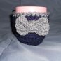 Grey Bowtastic Mug Cozy/ Coaster
