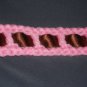 Pink and Brown Crocheted Headband