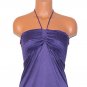 Solid Purple Plus Size Maxi Dress 1X 14/16 Smocked Bust Empire Waist