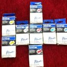 Lot of 8 Brother Tape Cassettes 12mm x 7.7mm