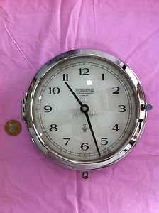Wempe Chronometerwerke Chrome Clock in mint condition, Made in Germany