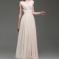V Neck & V Back Ivory Maxi Dress with Ruched Waist Yoke RM53