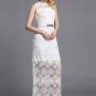 V Back White Lace Maxi Dress RM24