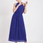 Blue Halter Tea Dress with Draw String Waist RM37