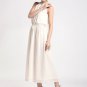 White Halter Tea Dress with Draw String Waist RM37