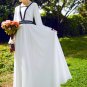 Long Sleeve White Maxi Dress with Black Lace Details RM196