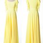 Yellow Maxi Dress with Waist Yoke and Modified Flutter Sleeves RM219