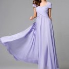 Thistle Maxi Dress with Pleated Bodice in Angled Crossing Shape RM253