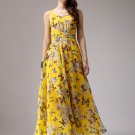 Yellow Maxi Dress with Butterfly Print RM291