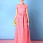 Light Coral Embroidered Organza Lace Maxi Dress RM325