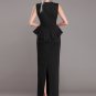 Sleeveless Black Sheath Maxi Dress with Peplum RM380