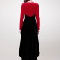 Contrast Color Black and Red Hi Lo Hem Dress with Sequin Embellishment RM390
