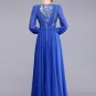 Sapphire Lace Chiffon Maxi Dress with Pleated V Top RM391