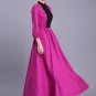 Deep Pink Maxi Dress with Black Lace Details RM408