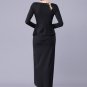 Black Asymmetric Peplum Dress RM409