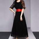 Black Asymmetric Peplum Dress RM409